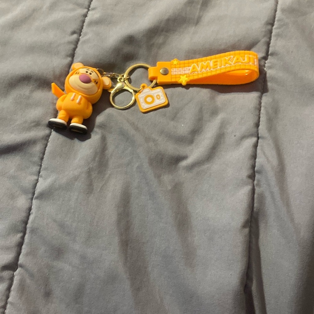 Orange tigger Keychain with Strap